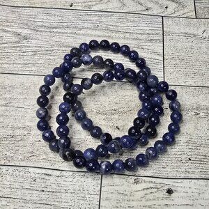 Lapis Lazuli Crystal Beaded Bracelet